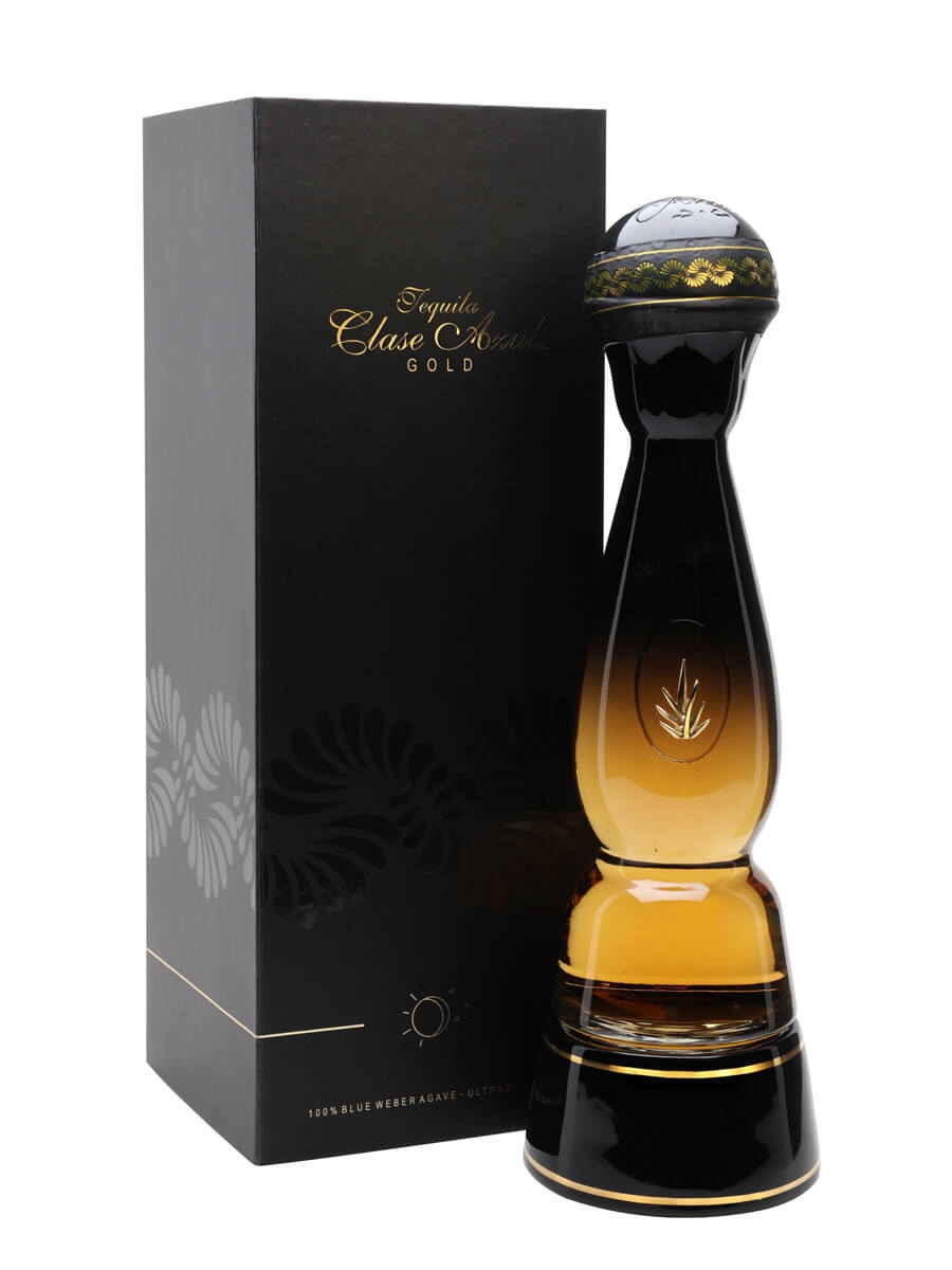 Clase Azul Gold Clase Azul Gold tequila bottle on white background
