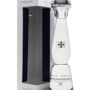 Clase Azul Plata tequila bottle on white background